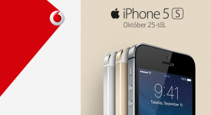 A Vodafone is október 25-én kezdi meg az iPhone 5S és 5C forgalmazását