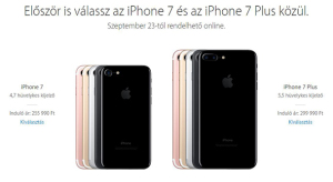 Itt vannak az iPhone 7 és Apple Watch 2 hivatalos magyar árai